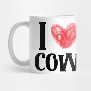 I Love Hot Cowboys, I Heart Hot Cowboys Lover - Cowgirl Mug